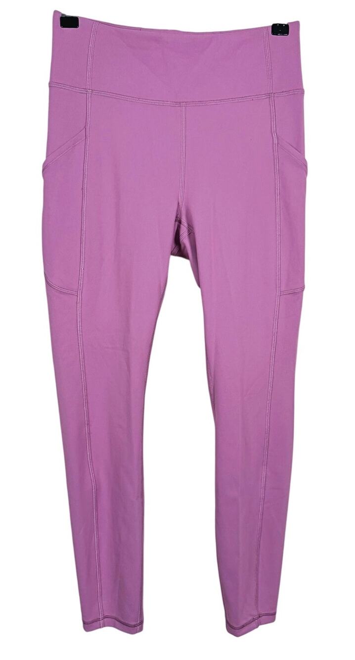 Lululemon Invigorate High-Rise Leggings Pockets Size 6 Pink Jubilee Yoga Pilates